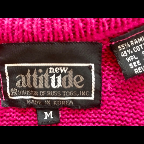 Raspberry and lime, retro sweater vest. - Picture 2 of 5